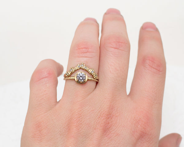 LOW SET, HALO, DIAMOND ENGAGEMENT RING | weddingrings.com